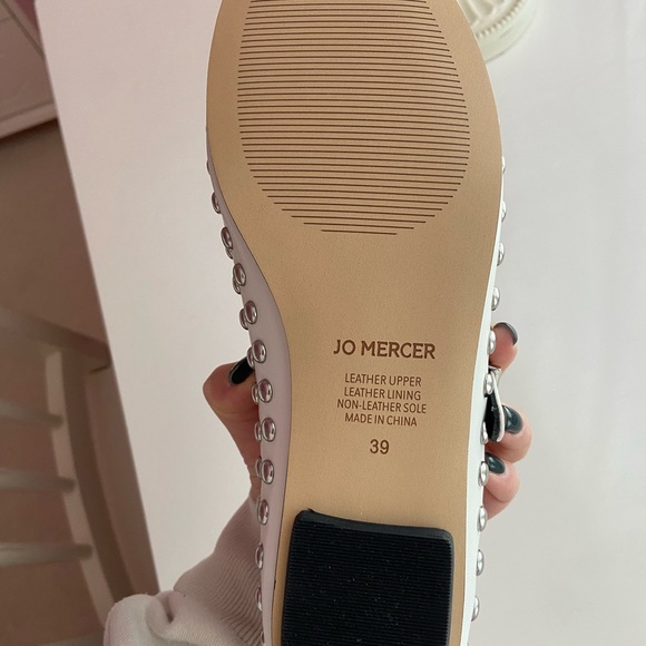 Jo Mercer Gigi Flats White Leather - Picture 3 of 5